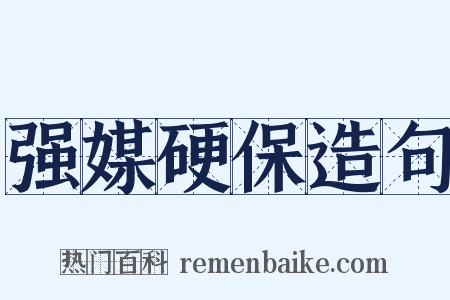 强媒硬保造句是什么意思的图片